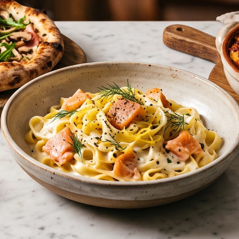 Tagliatelle con Salmone