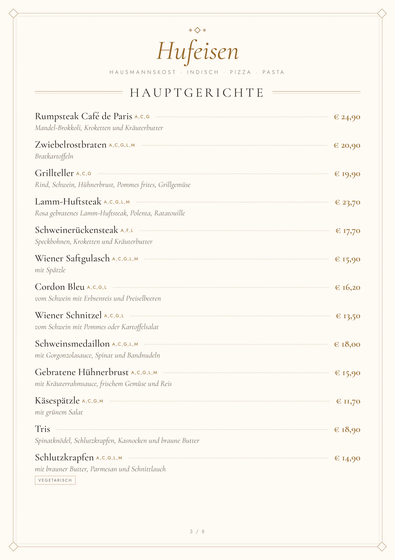 Speisekarte – Seite 3 von 8